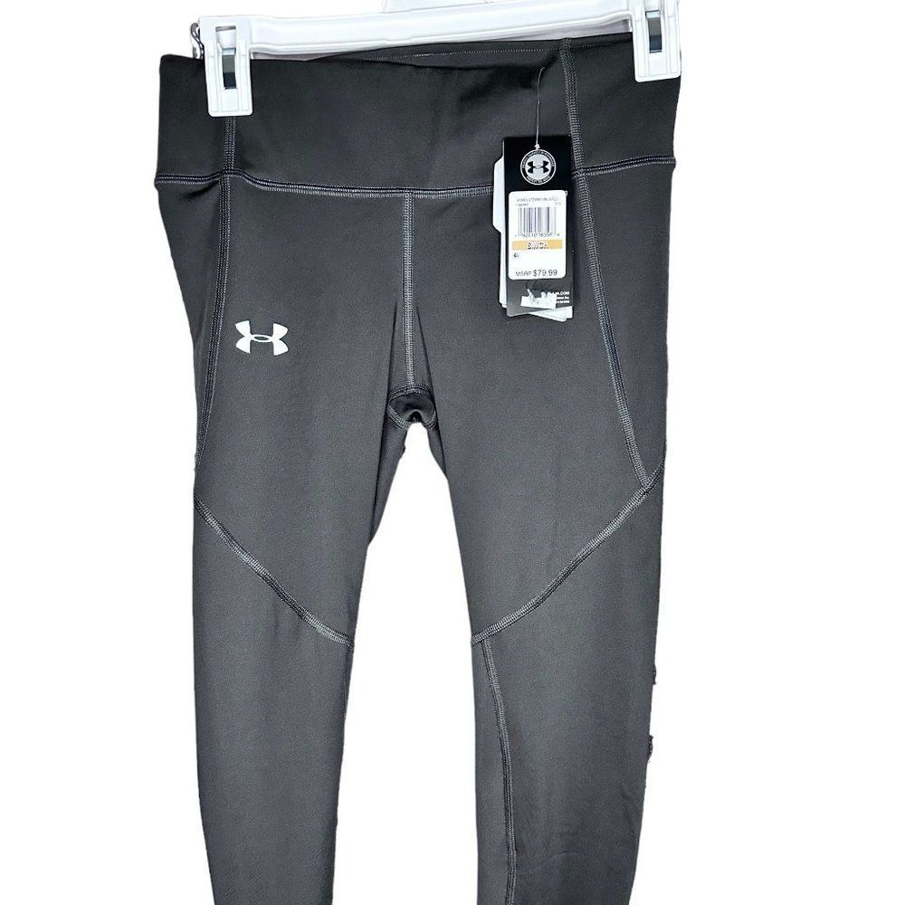 Under Armour Women's Headgear Speed Pocket 1344969 Ankle Crop Gray Pants S NWT